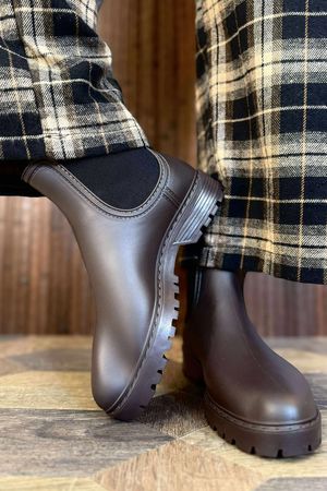 Highland Rain Boot Dark Brown